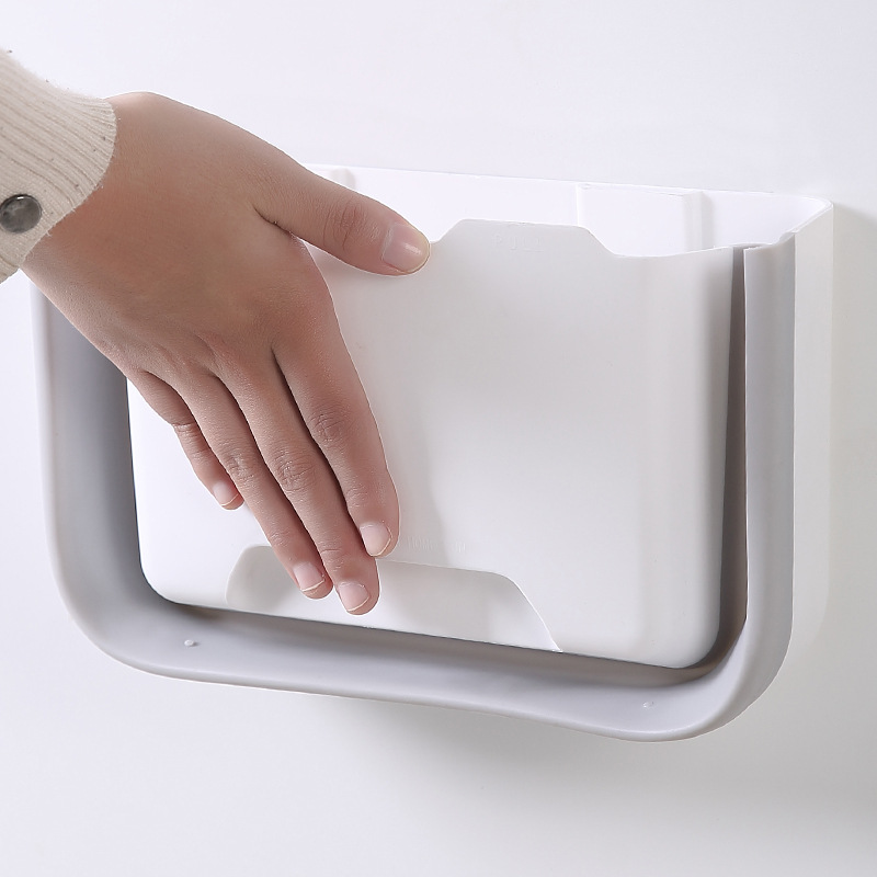 厨房垃圾桶挂式家用壁挂式折叠悬挂车载厕所卫生间收纳分类拉圾桶