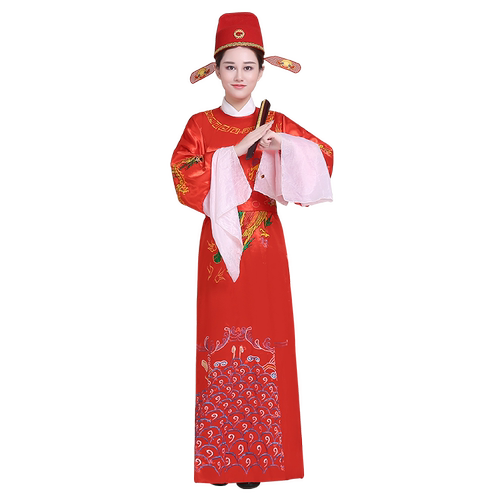 租中式装凤冠霞披状元服女驸马高考金榜题名状元服黄梅戏运动会 - 图3