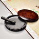 Inkstone small regular script professional calligraphy She inkstone round inkstone with pot bearing