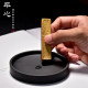 Inkstone small regular script professional calligraphy She inkstone round inkstone with pot bearing
