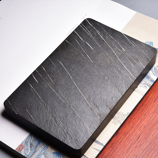 Chinese She Inkstone Laokeng Collection/White Eyebrow Kasaya Tortoiseshell Pattern/Four Famous Keng Original Stone Inkstones and Art Collection Inkstones