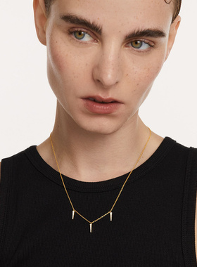 纯银PDPAOLA项链轻奢小众锁骨链