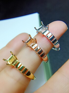 空托倒角正方6*6mmS925银