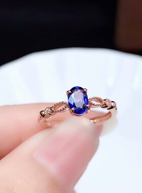 纯银镀18k白金女戒