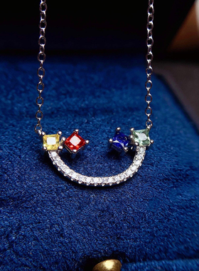 s925银链牌白金3*3mm代镶空托