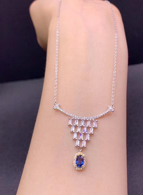 天然祖母绿蓝宝石银饰镀18k空托