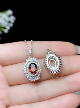 纯银镀18k白金空托