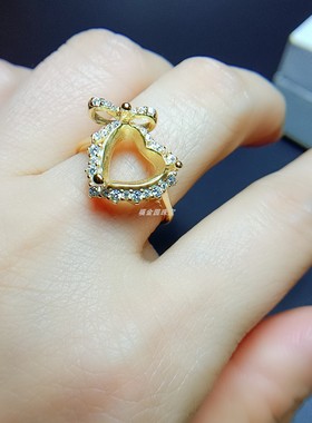 S925银套装空托心形10*10mm