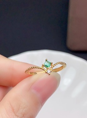 S925银戒指托 银饰 正方3*3MM 镀白金玫瑰金黄金色 空托 女