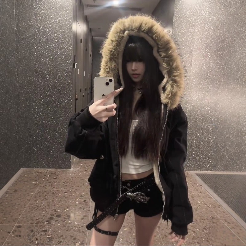 张九亿座山雕棉服女冬季新款棉衣加绒派克服小个子短款棉袄厚外套,淘宝优惠券,粉丝福利购,淘宝优惠卷