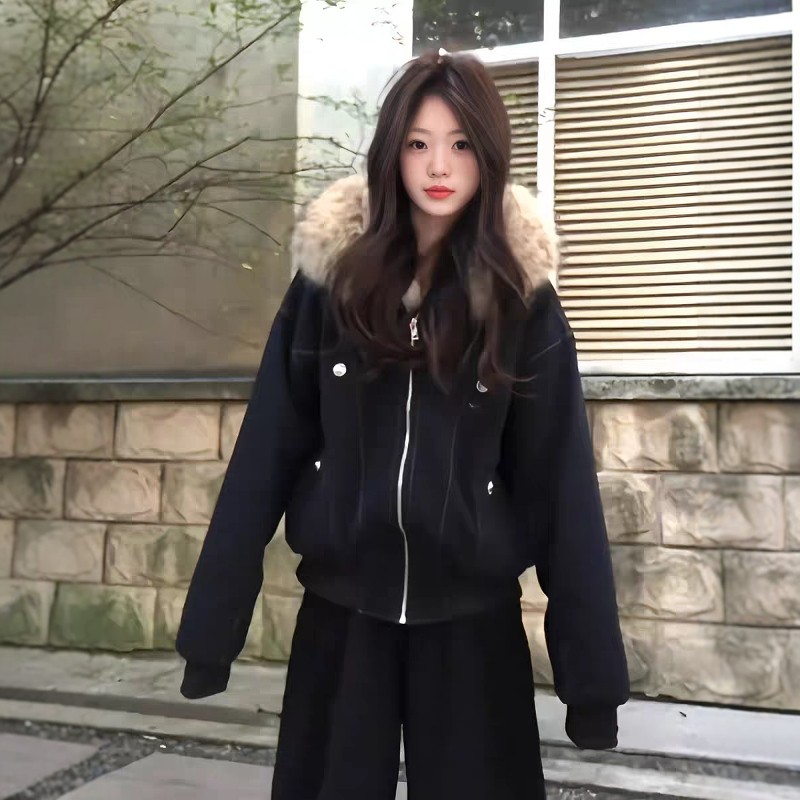 张九亿座山雕棉服女冬季新款棉衣加绒派克服小个子短款棉袄厚外套,淘宝优惠券,粉丝福利购,淘宝优惠卷