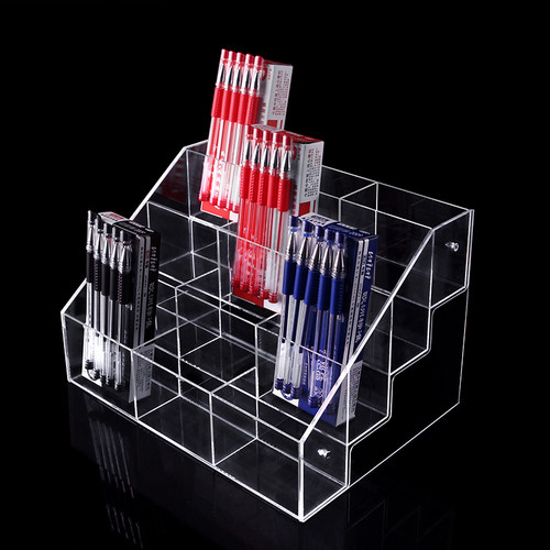 桌面收纳盒分格塑料化妆品客厅茶几遥控器整理盒宿舍杂物储物盒子 - 图1