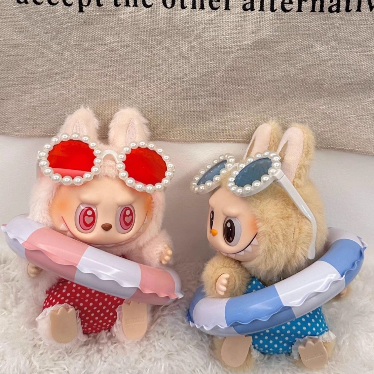 17cm拉布布labubu清凉夏日度假时尚可爱泳装套装搪胶公仔娃衣,淘宝优惠券,粉丝福利购,淘宝优惠卷