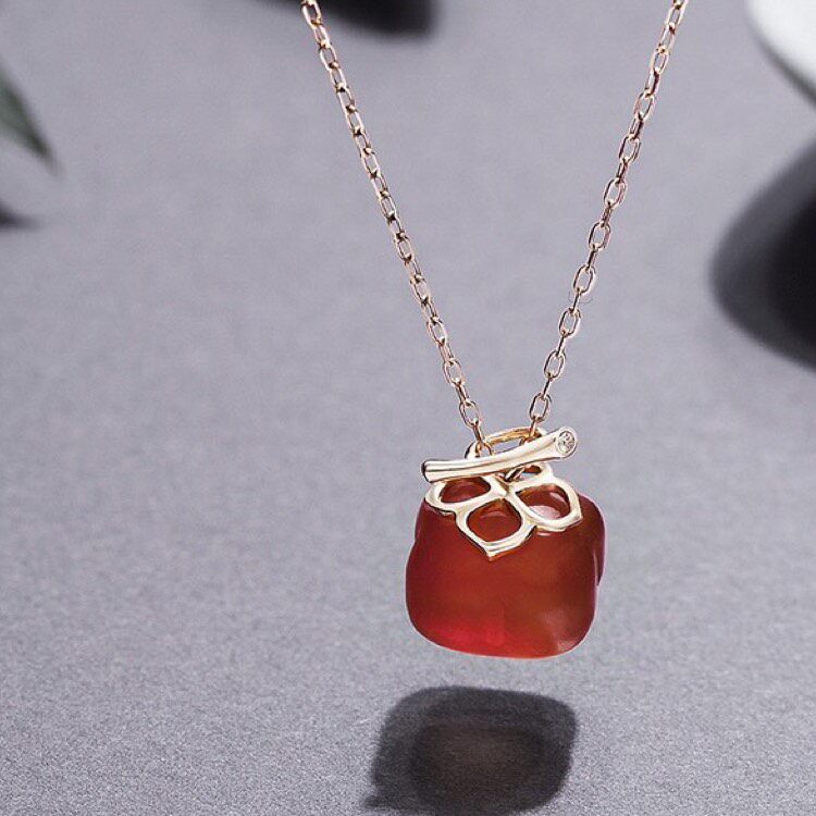 su live素原心想柿成女9k金项链 sulive项链