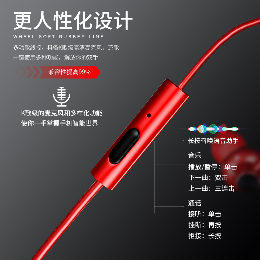 Earbuds Earphone Stereo Sports Headset Waterproof高音质耳机-图3