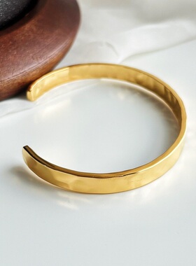 简约百搭个性开口可调节手镯女小众ins冷淡风手环手饰