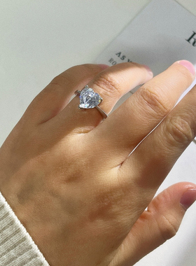 心形仿真钻石戒指指环