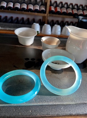 玻璃种玉髓手镯简约时尚百搭