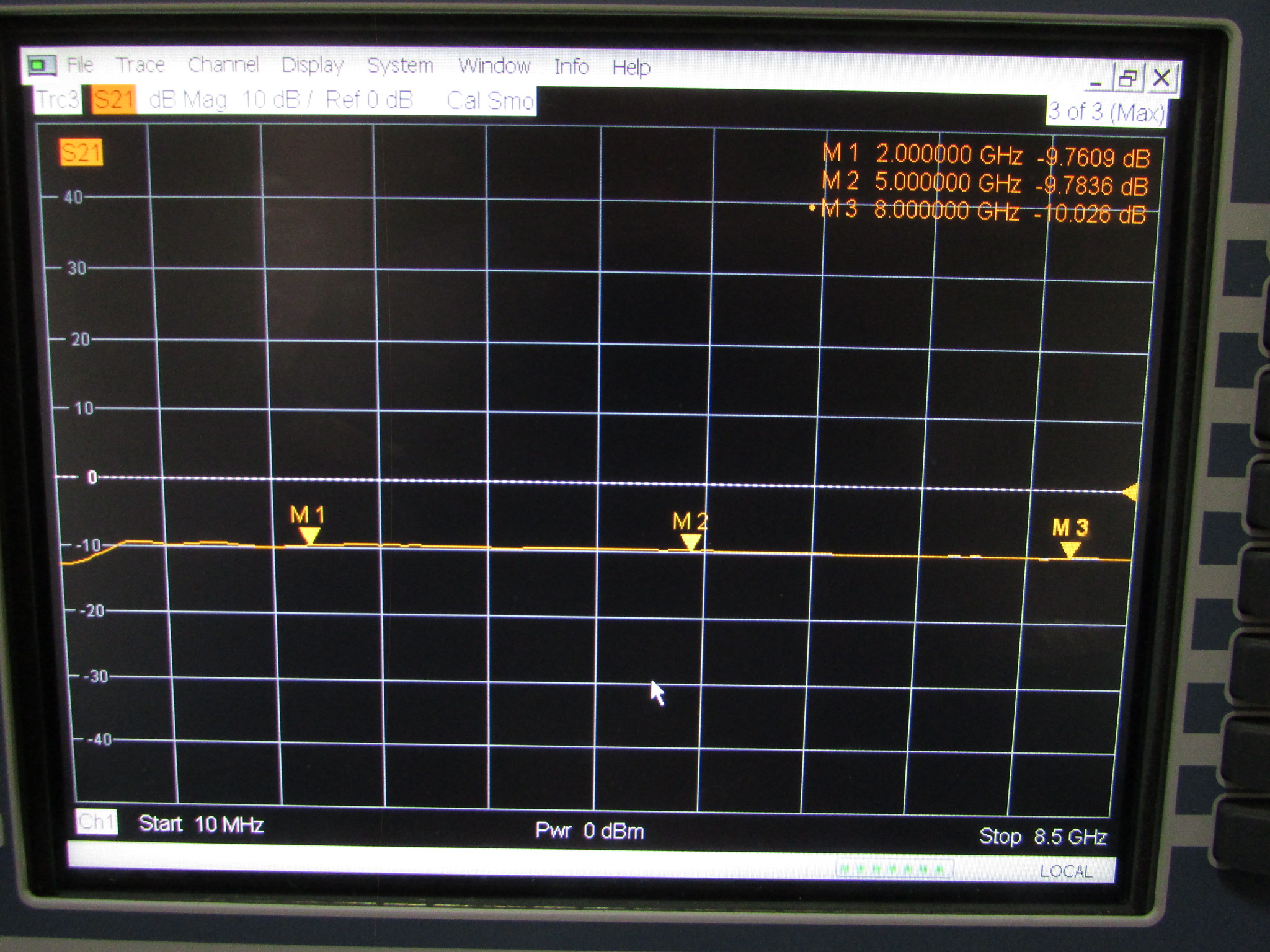 M/A-COM 2089-6816-08 2-8GHz 隔离度大于19dB 一分八射频功分器 - 图2