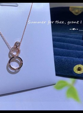 18k金钻石小心意女项链