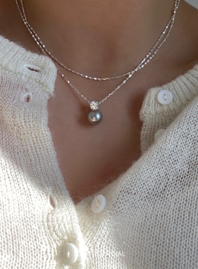 波光粼粼意大利进口纯银波纹项链