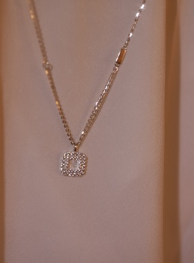 项链85折闪砂熠熠通体纯银镶钻