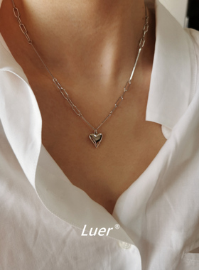 85折原创通体纯银不规则拼接