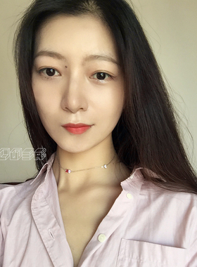 粉嘟嘟少女925白金锆石锁骨链