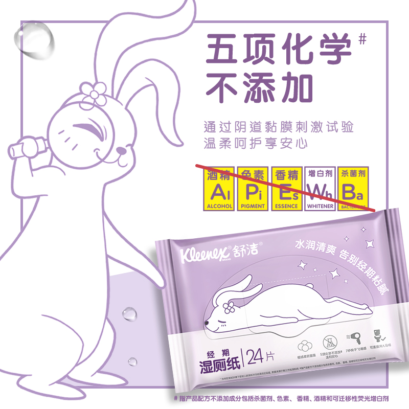 舒洁女性专用湿厕纸24抽*10包私处湿巾擦菌洁厕湿巾湿厕巾擦屁屁