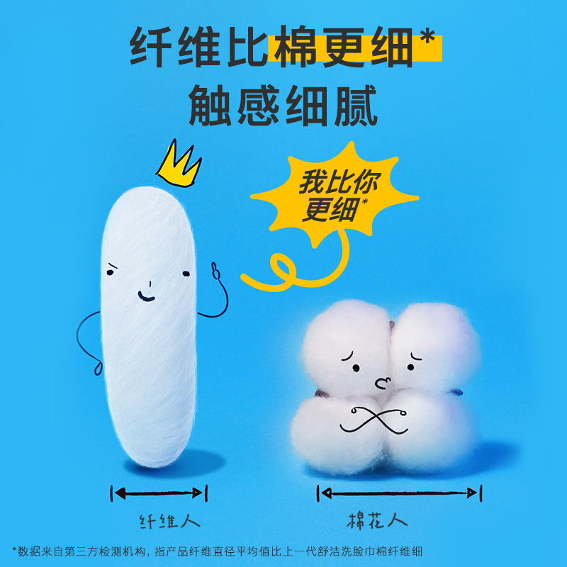 舒洁蚕丝感洗脸巾80抽系列一次性洗脸巾干湿两用