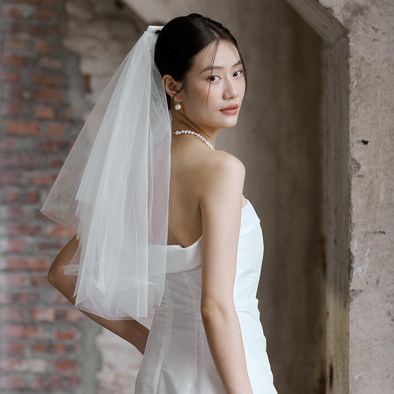 之既抹胸晨袍白色绸缎礼服领证白裙个性连衣裙可拆卸蝴蝶结订婚用,淘宝优惠券,粉丝福利购,淘宝优惠卷