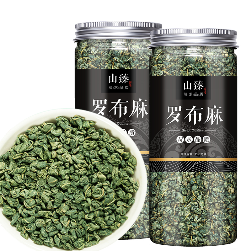 罗布麻茶新疆罗布麻正品野生特级萝卜罗卜麻绞股蓝嫩叶新芽 - 图3