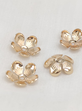 diy纯铜手工古风发簪五瓣花新品