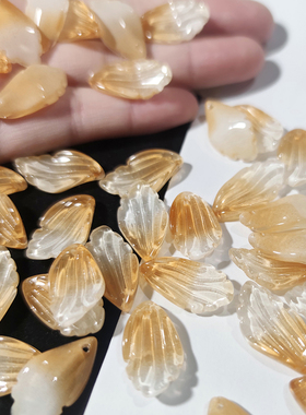 琉璃花瓣12x17mm手工簪子材料diy