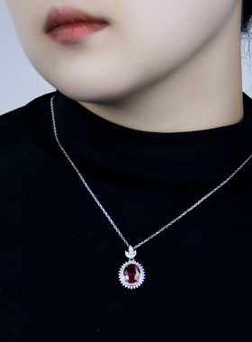 红宝石项链女轻奢小众法式原创