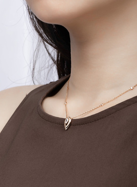 满钻水滴项链女轻奢小众原创设计