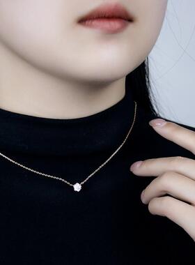 项链八芒星轻奢锆石锁骨链小巧