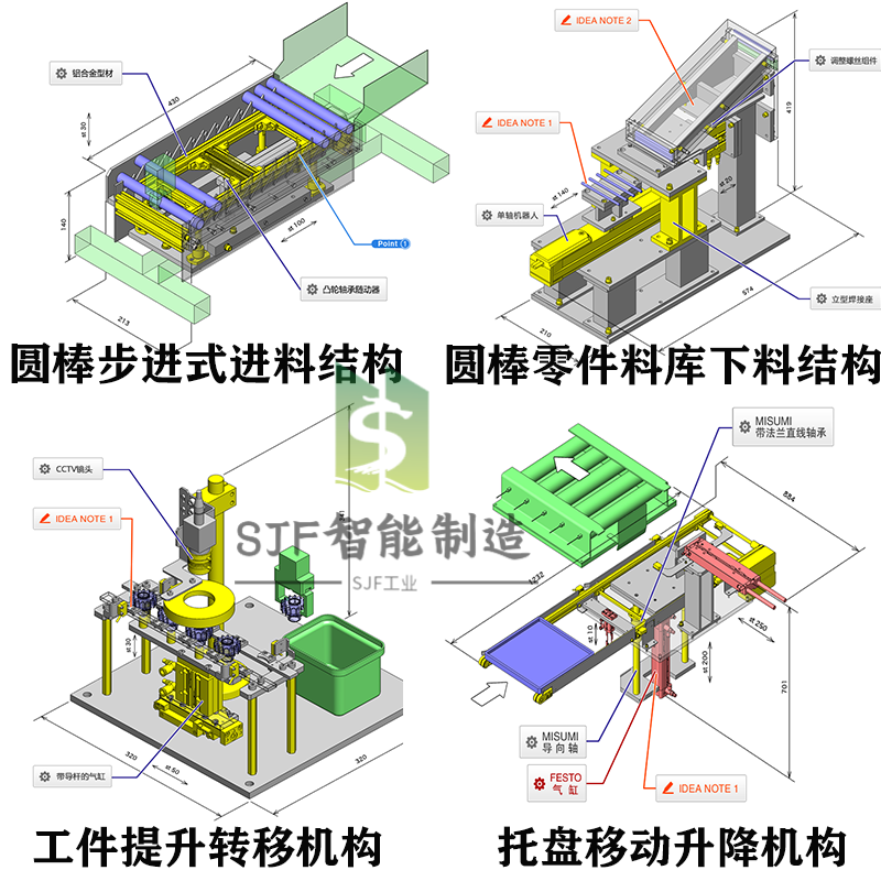 非标机械结构设计图纸自动化SW3D机构原理参考资料库三维模型素材-图0