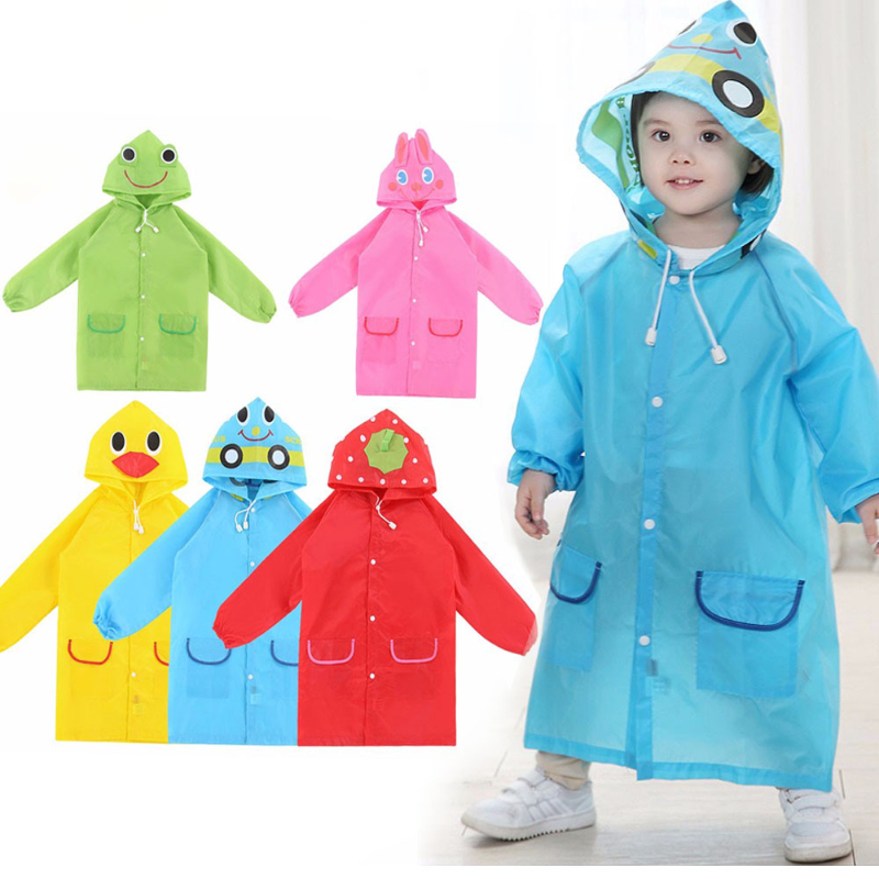 Children's Cartoon Raincoat Girl's Rain Gear Suit Cute Anima - 图0