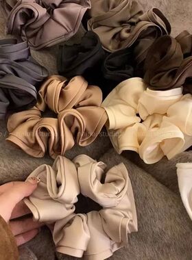 Vintage Solid Large Intestine Twisted Scrunchie For Women Gi