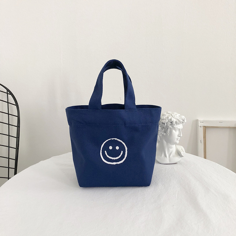 1 Pc Korean Style Smile Face Mini Shopping Bag for Women Fas - 图1