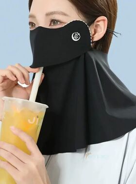 1PC 3D Ice Silk Sun Protection Mask for Women UPF50+ Anti-UV
