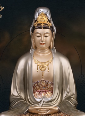 东来紫禅定观音佛像京铜铜像官方观世音像纯铜供奉开过旗舰店光