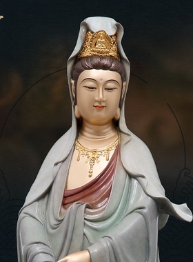 东来紫乘龙观音佛像京铜铜像官方观世音像纯铜供奉开过旗舰店光