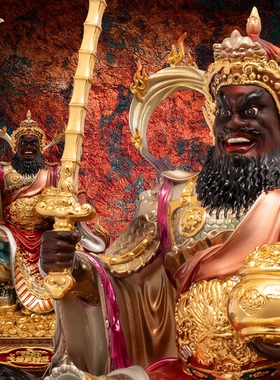 赵公明神像武财神爷骑虎像供奉神像黄铜铜像纯铜铜雕旗舰店东来紫