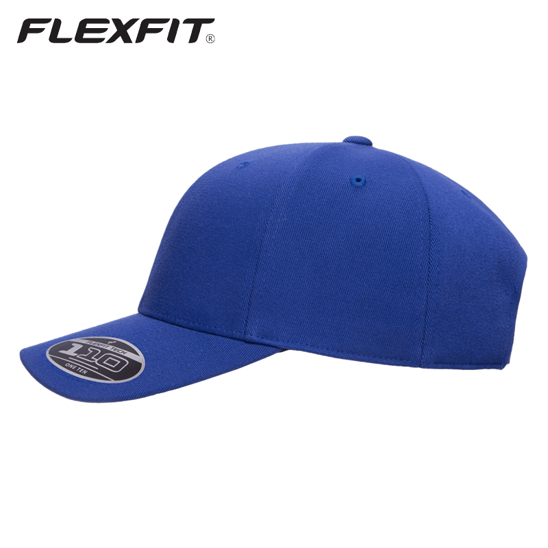 FLEXFIT 110C 吸湿排汗棒球帽可调节男士帽子高顶蓝色鸭舌帽运动 - 图2