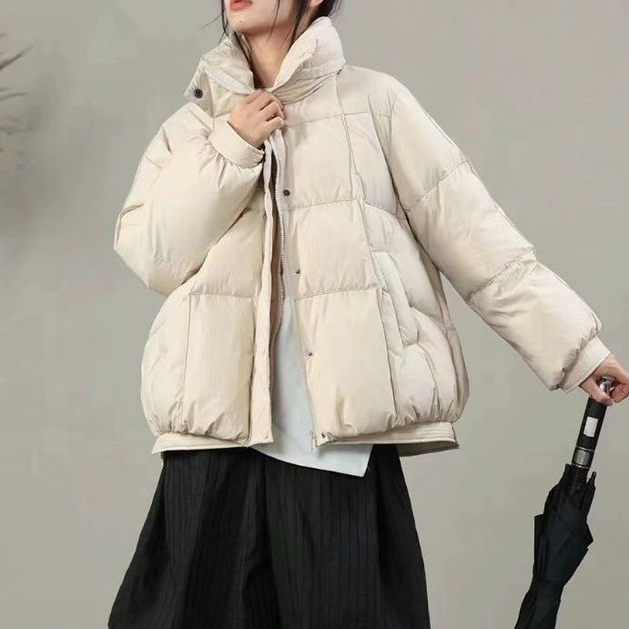 羽绒服女2025冬季新款白鸭绒韩版连帽宽松显瘦加厚面包服短款外套,淘宝优惠券,粉丝福利购,淘宝优惠卷