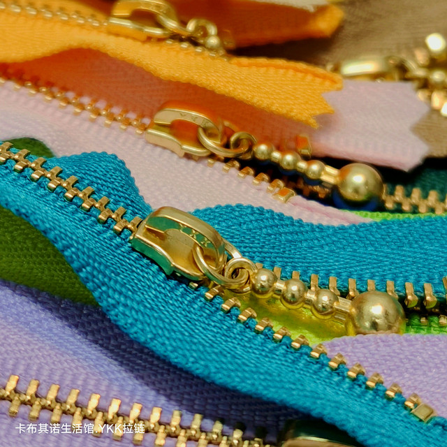 Japanese ykk gold water drip head 3 metal zipper