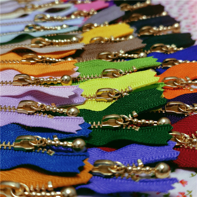 Japanese ykk gold water drip head 3 metal zipper