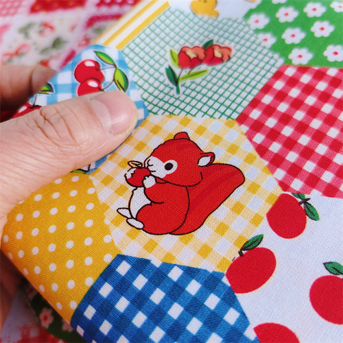全棉纯棉拼布风碎花百家被布料卡通小花碎布头手工布艺新手小布料 - 图1
